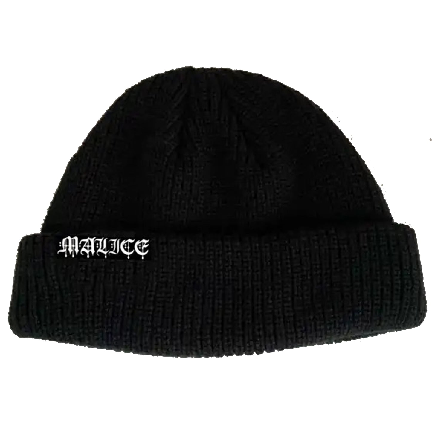 Short Woven Tag Beanie